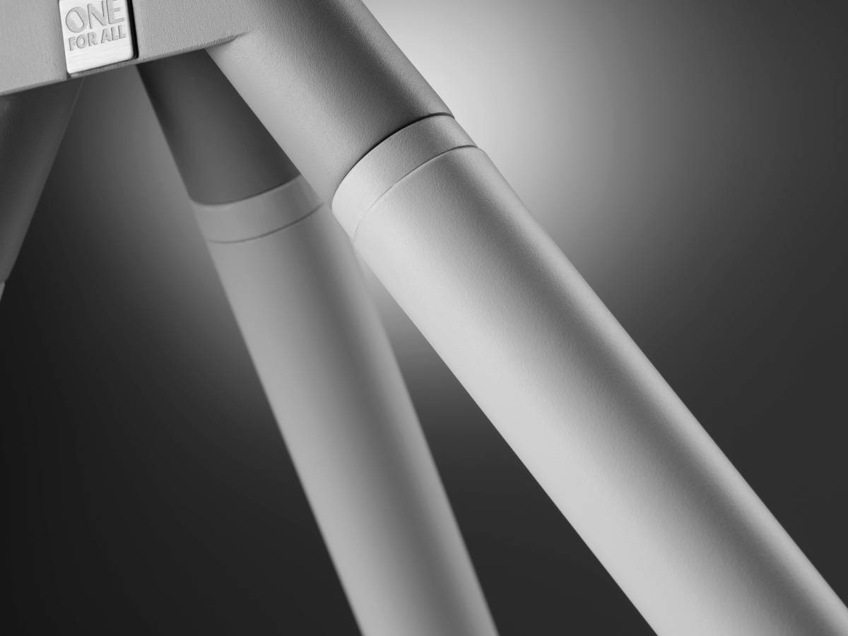 One For All 65" TV Stand Tripod Metal Cool white TV-Standfuß Höhenverstellbar, Schwenkbar 81,3 cm (32") - 165,1 cm (65") Schwenkbar, Höhenverstellb