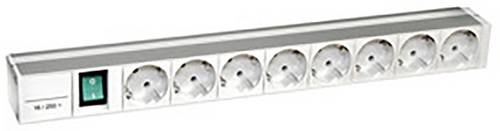 Schneider Electric Actassi, 1HE Stromverteilungsschiene, 8 Steckdosen+Schalter 19P UTE Inhalt: 1 St