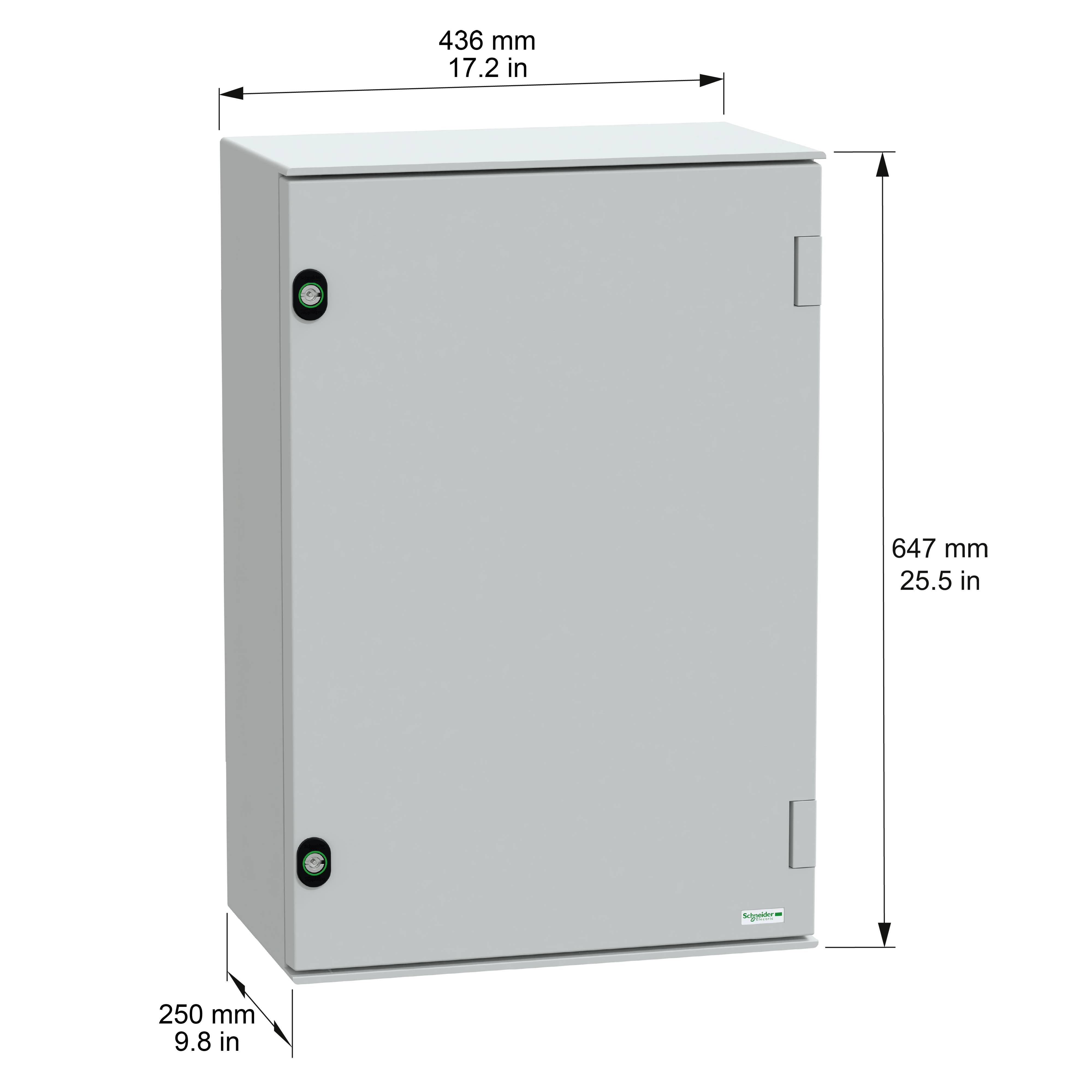 Schneider Electric PanelSeT PLM NSYPLM64G Schaltschrank 436 x 647 x 250 Polyester Grau 1St.