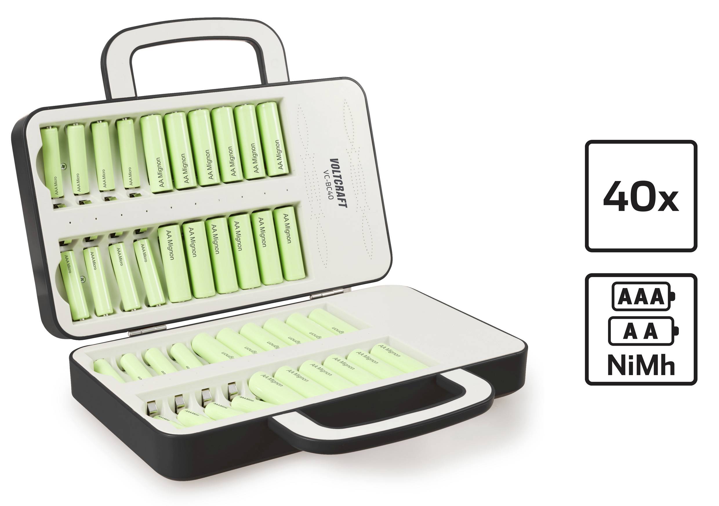 VOLTCRAFT Rundzellen-Ladegerät NiMH Mignon (AA), Micro (AAA)