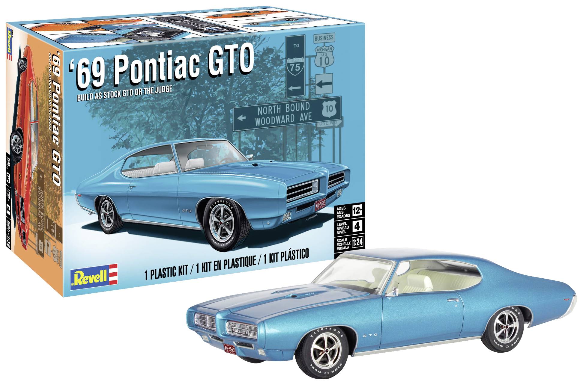 Revell 14530 69 Pontiac GTO "The Judge" 2N1 Automodell Bausatz 1:24