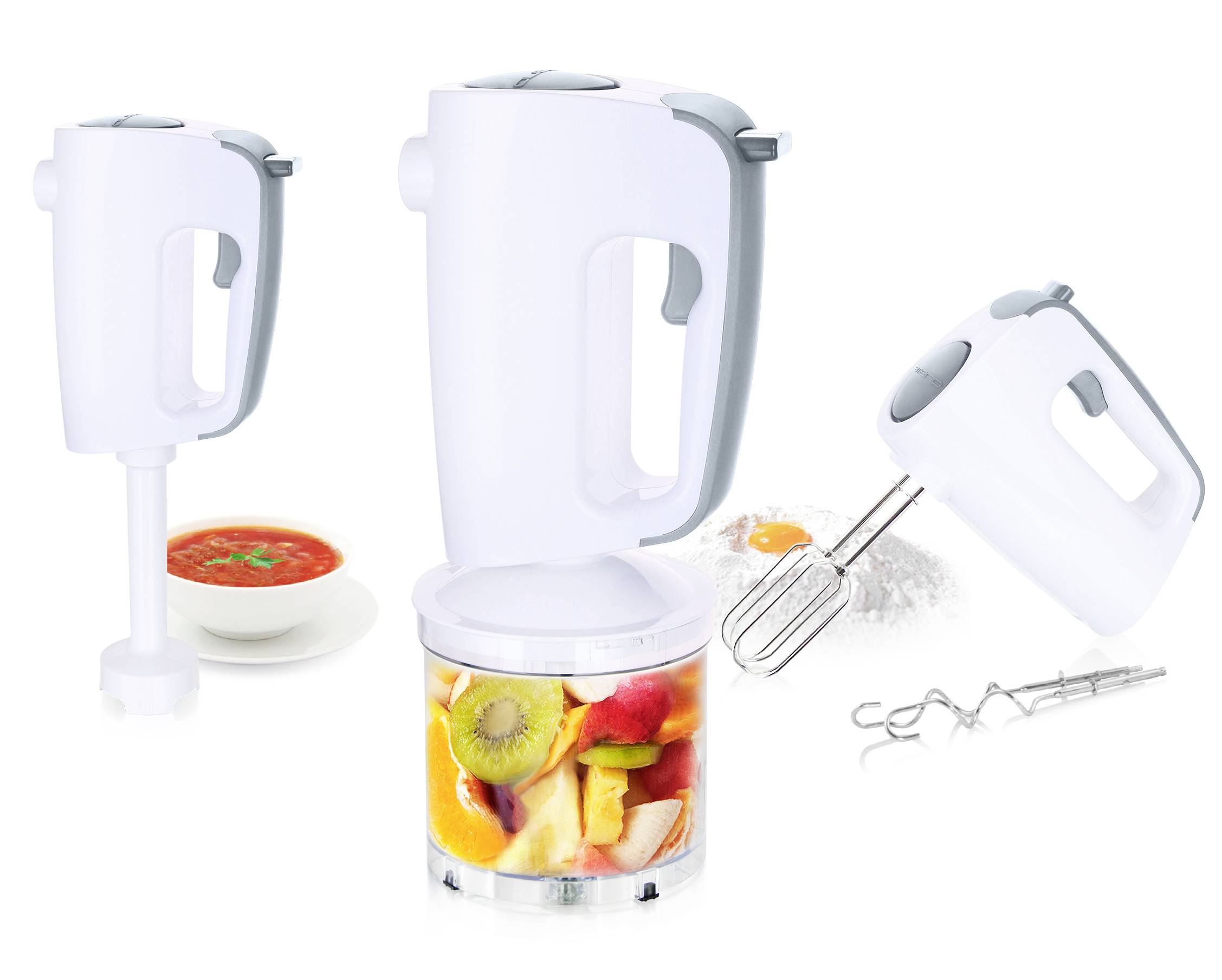 EMERIO HMS-113257.11 Handmixer 300 W Weiß, Grau