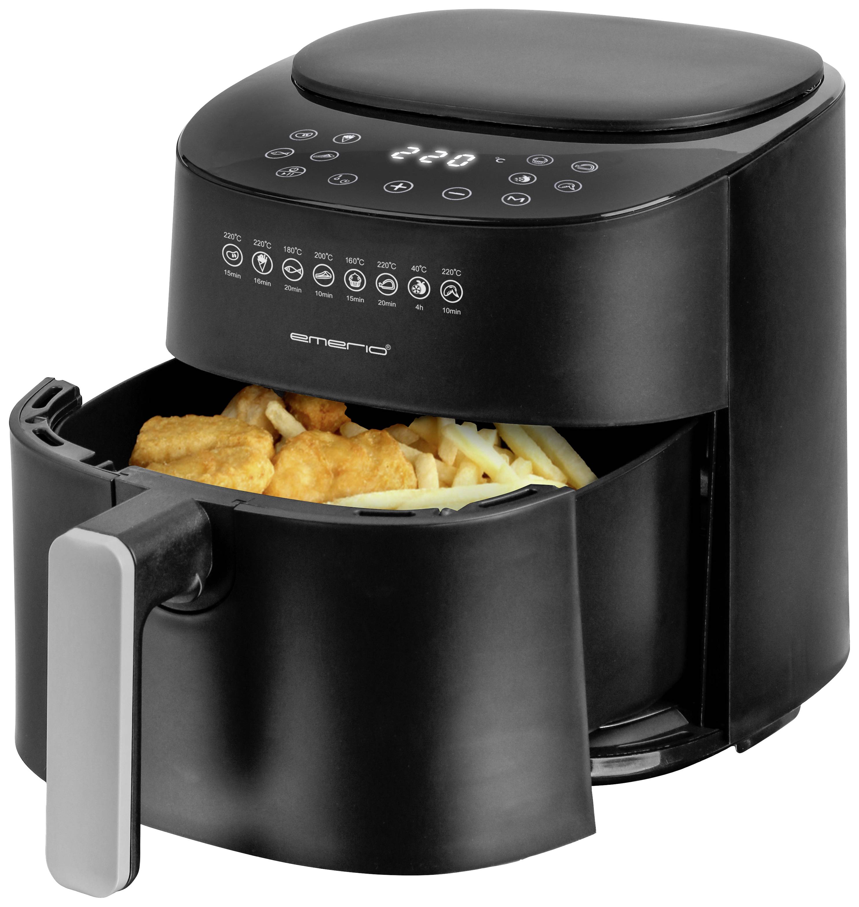 EMERIO AF-129369 Heißluft-Fritteuse 4.5l 1300W Schwarz