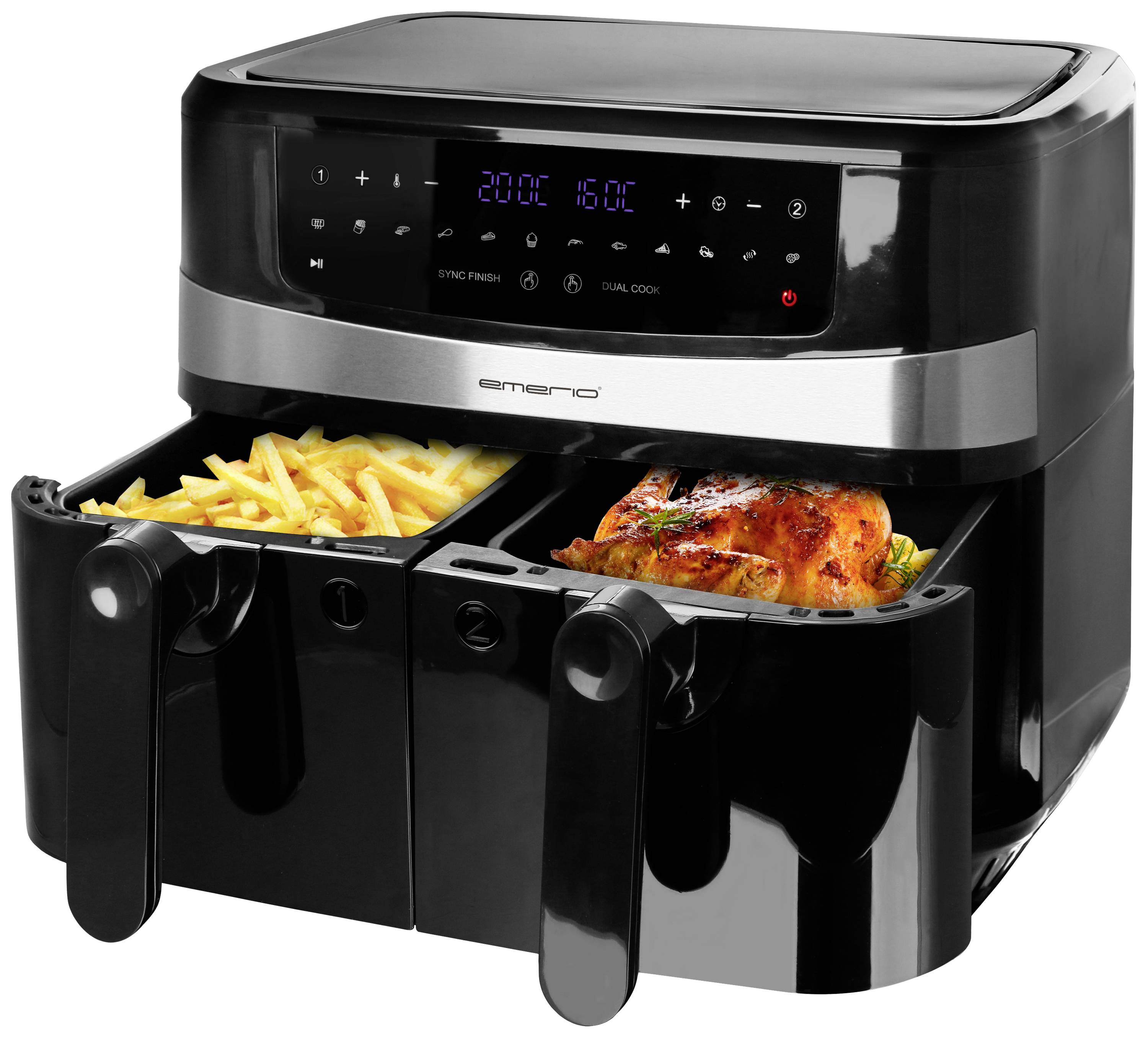 EMERIO AF-126672.4 Heißluft-Fritteuse 9l 2400W Schwarz