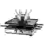 EMERIO RG-128187 Appareil à raclette 8 poêlons, 8 fourchettes à fondue noir, acier inoxydable
