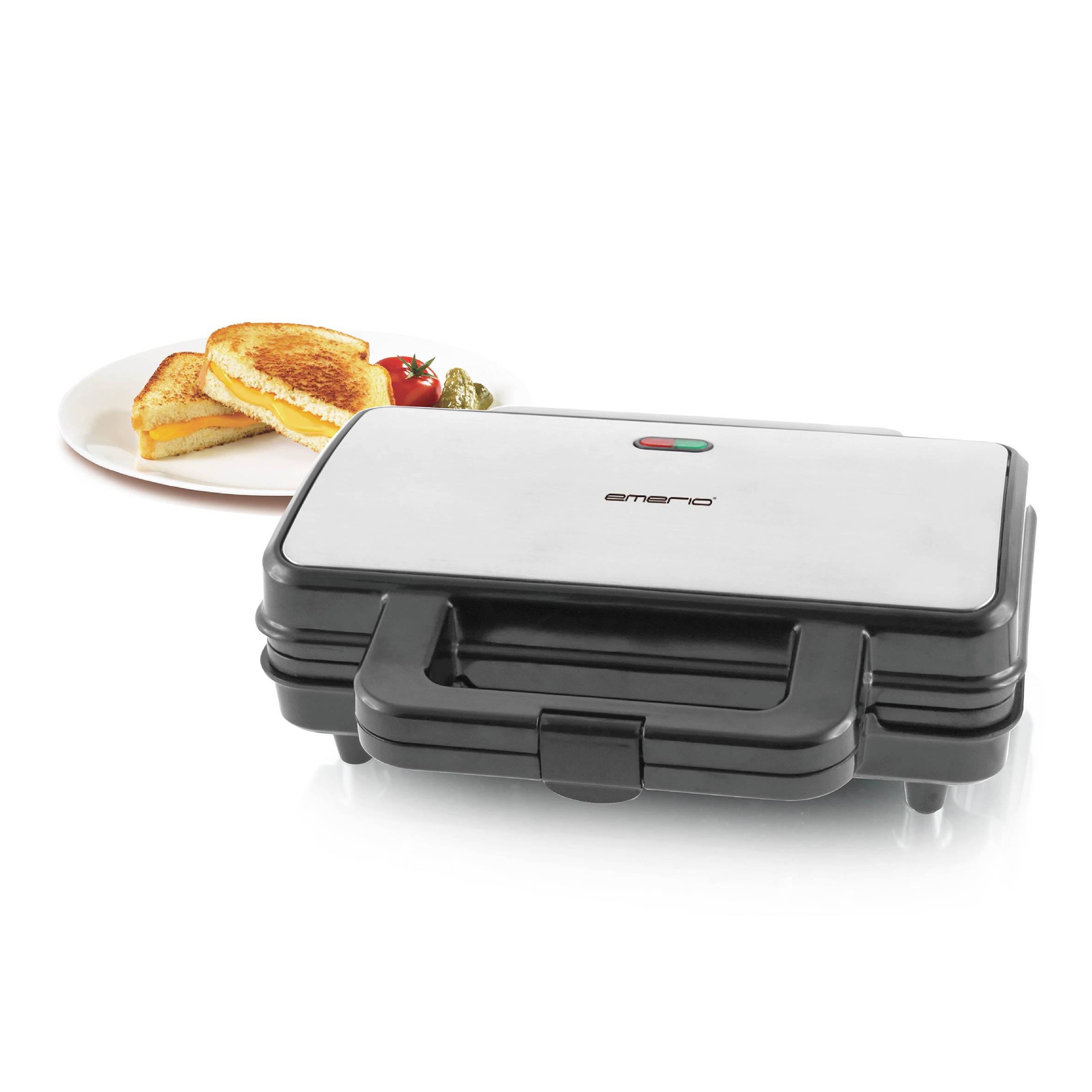 EMERIO ST-125833 Sandwichmaker Edelstahl, Schwarz