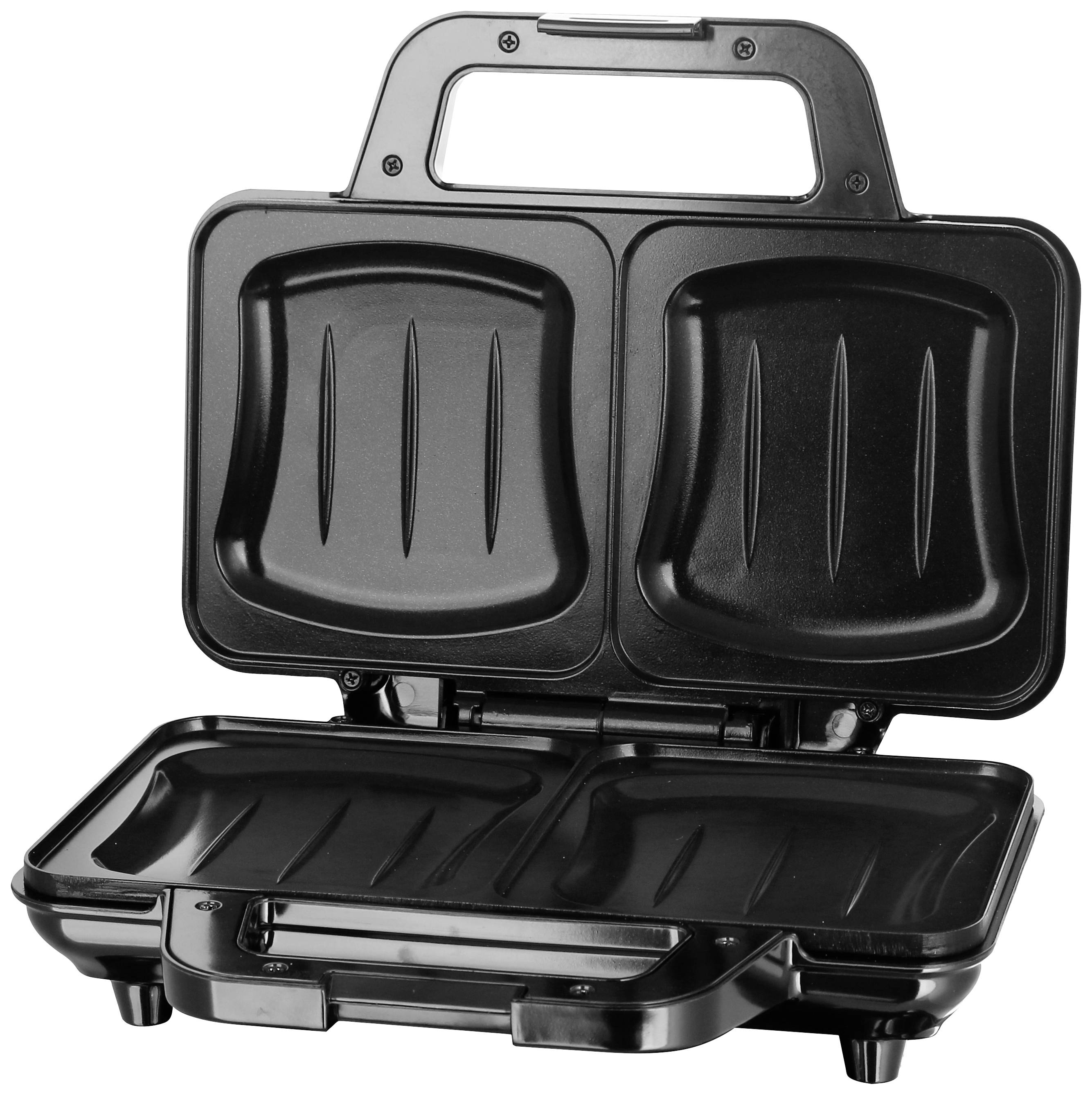 EMERIO ST-127527.1 Sandwichmaker Edelstahl, Schwarz