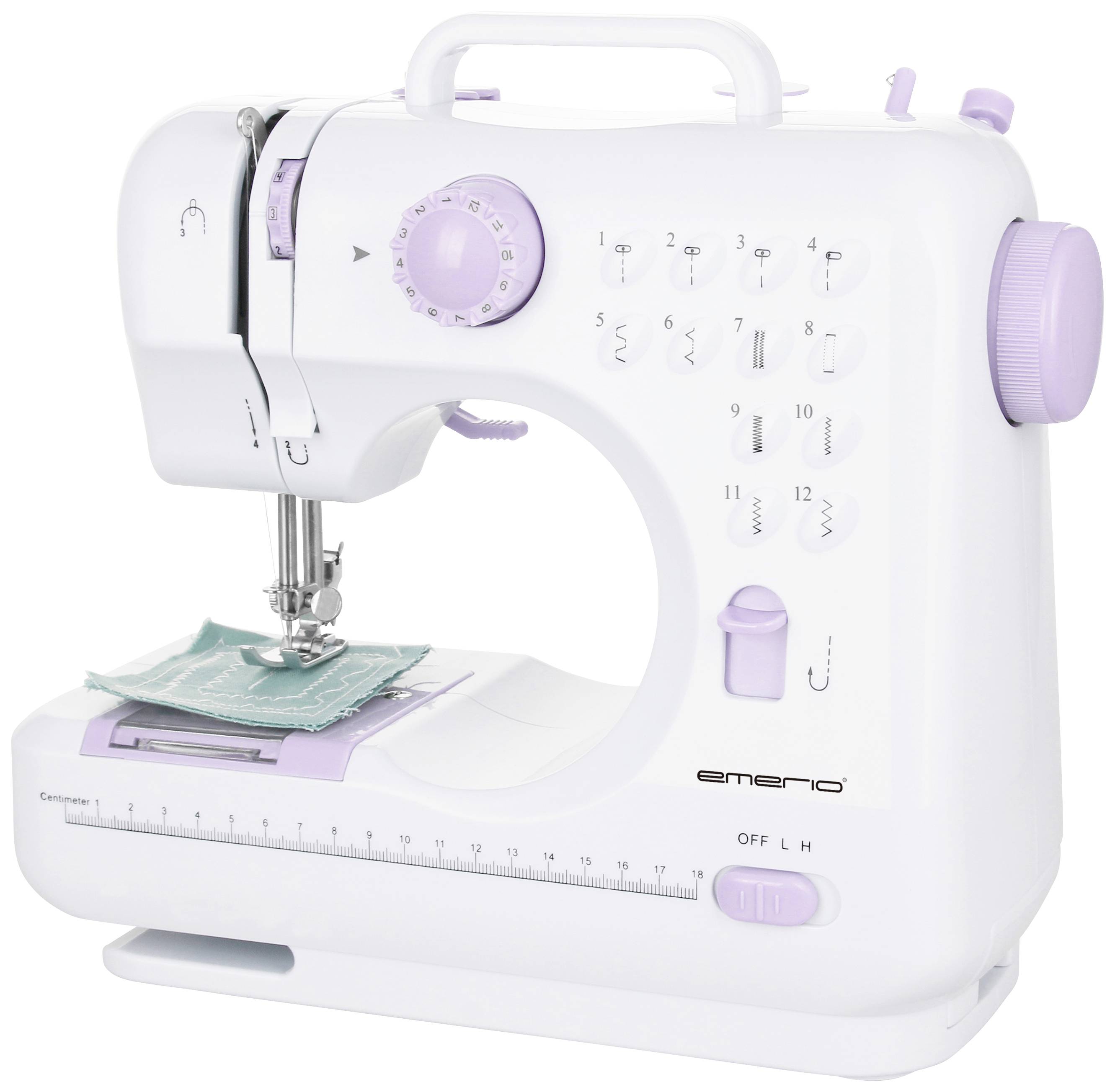 EMERIO Freiarmnähmaschine SEW-121820 Weiß, Lila