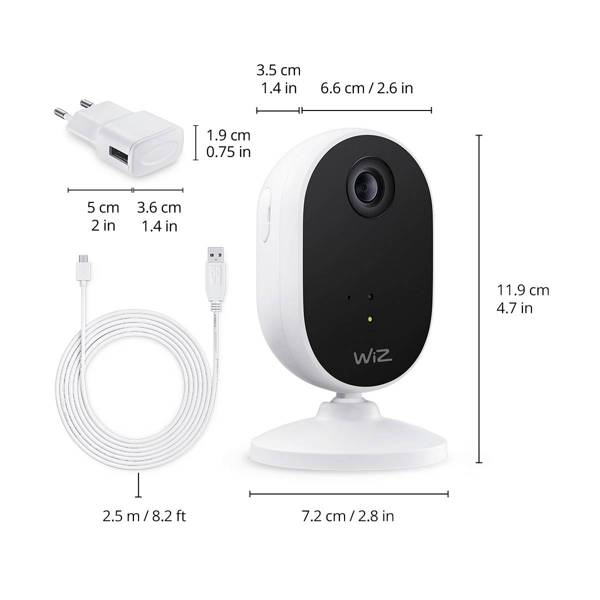 WIZCONNECTED Indoor Security Kamera Starter Kit mit WiFi Einzelpack - Netzwerkka