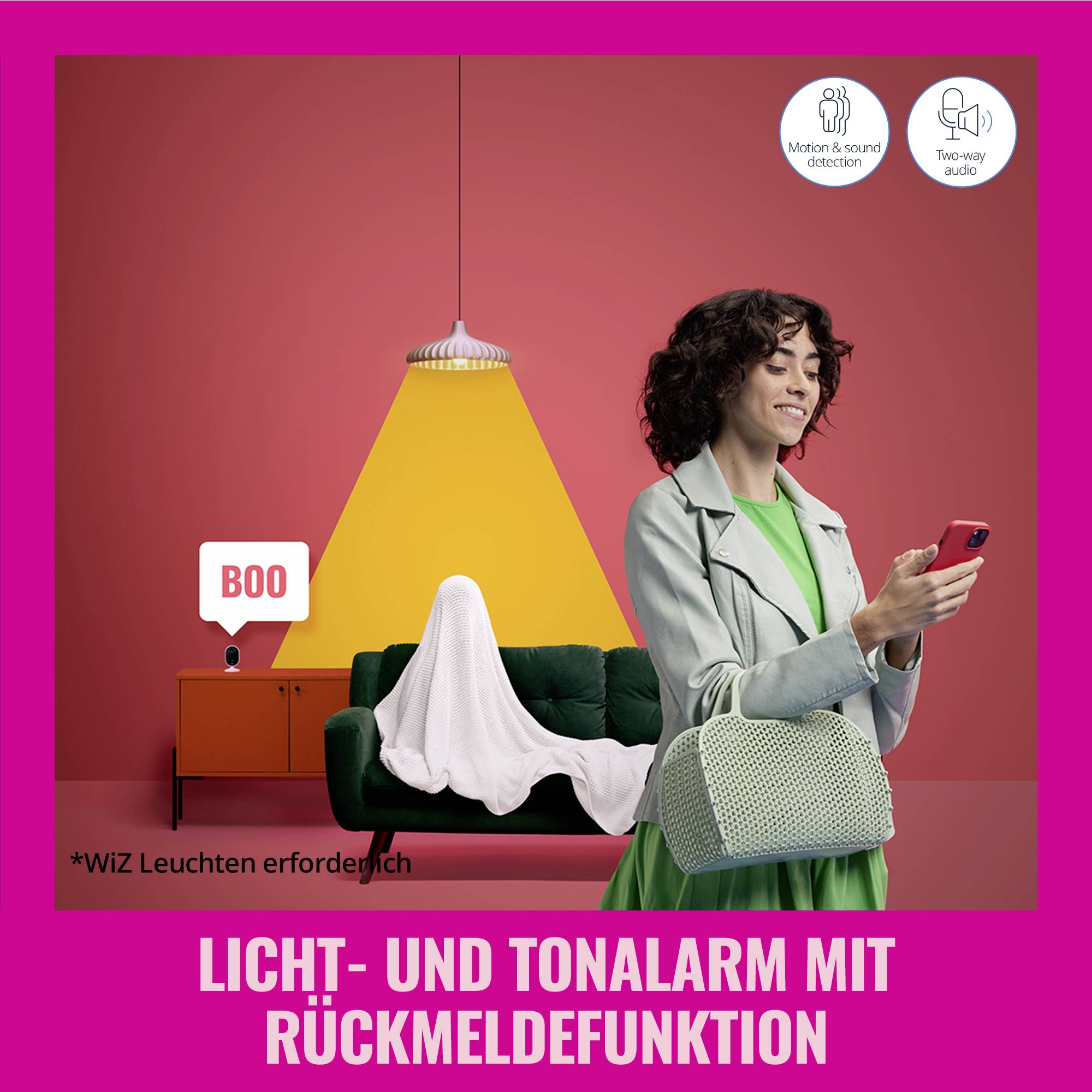WIZCONNECTED Indoor Security Kamera Starter Kit mit WiFi Einzelpack - Netzwerkka