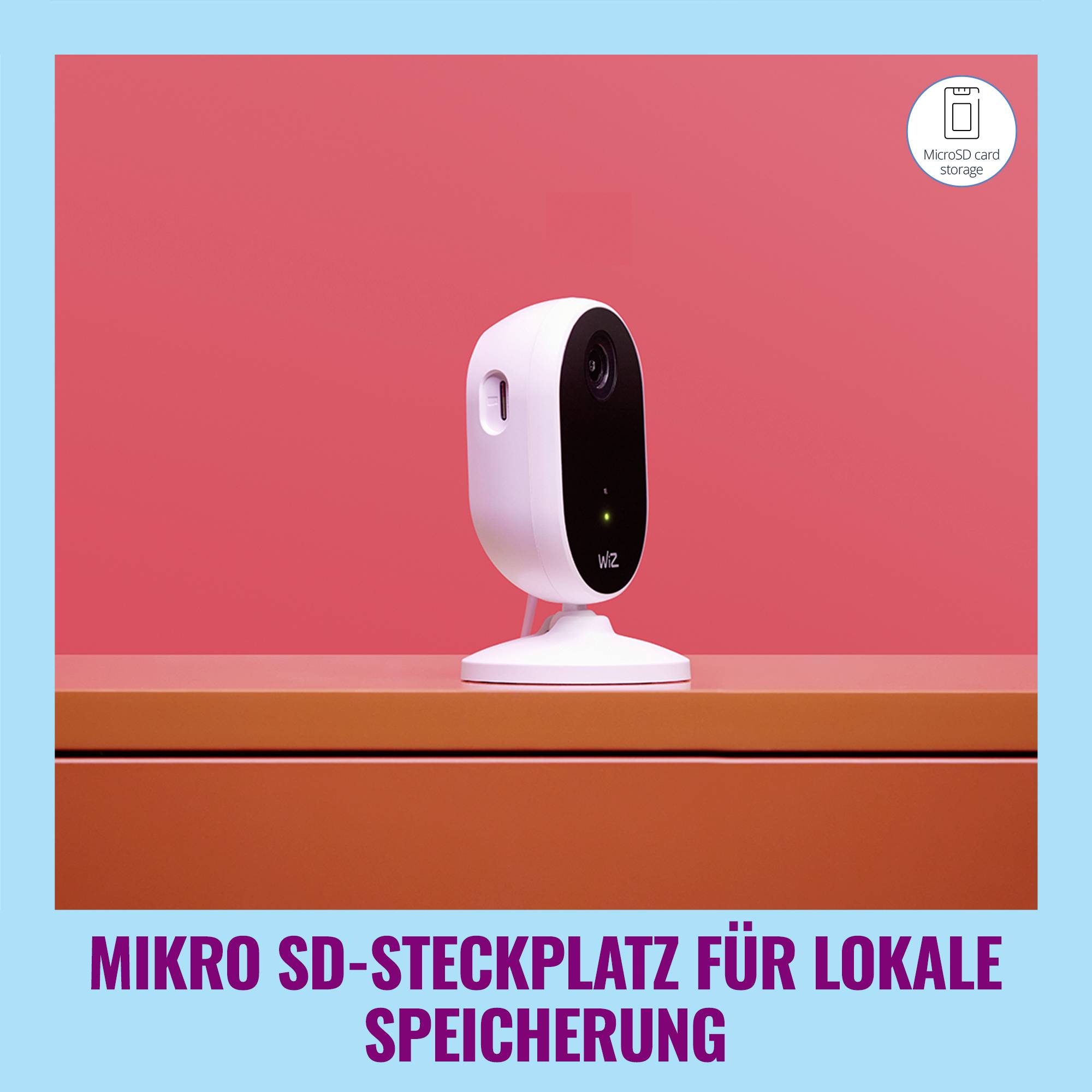 WIZCONNECTED Indoor Security Kamera Starter Kit mit WiFi Einzelpack - Netzwerkka