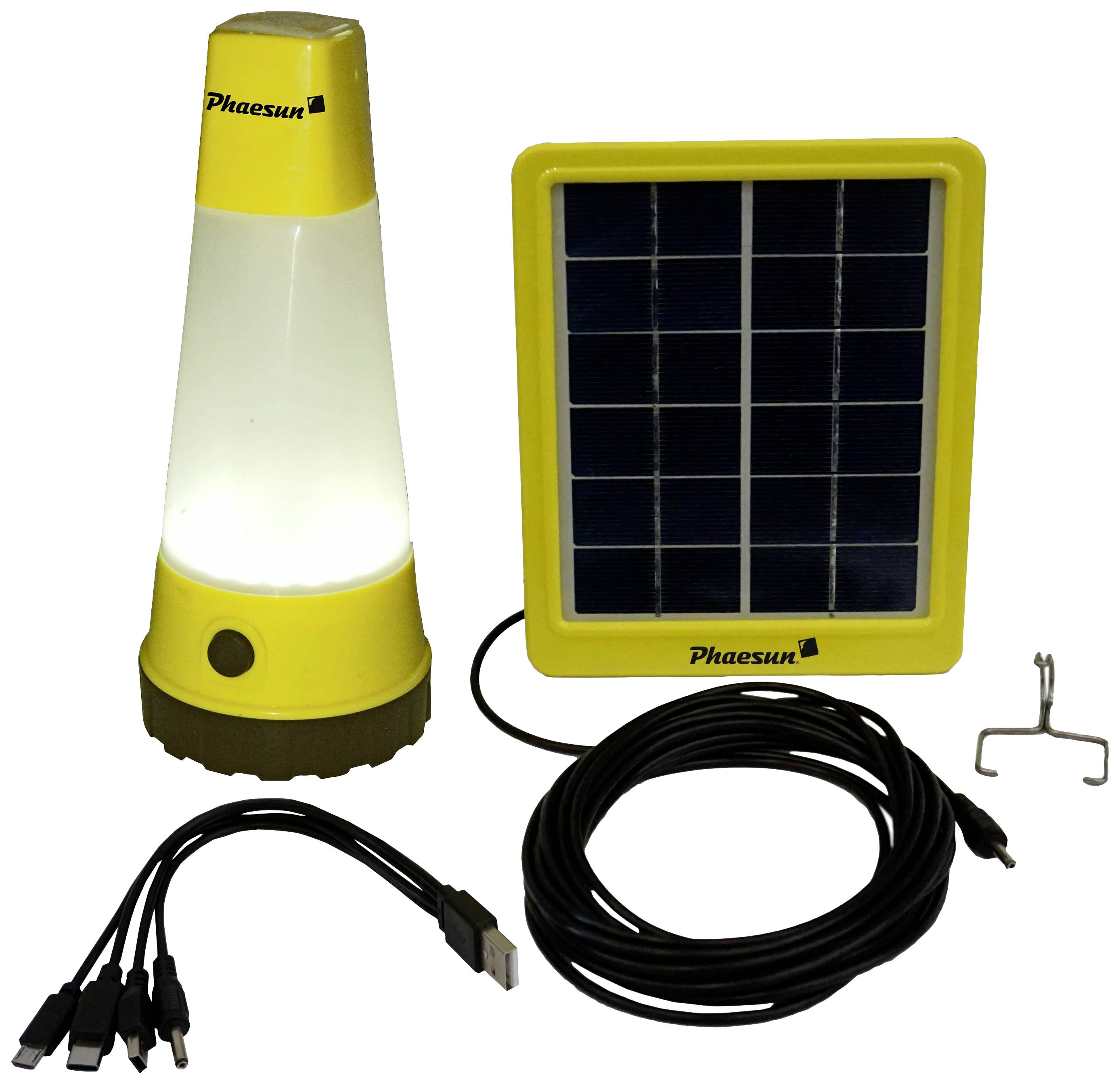 Phaesun 350115 Solar Lightkit Sun Shine Solar-Tischlampe LED 1.2 W, 1W Gelb, Schwarz