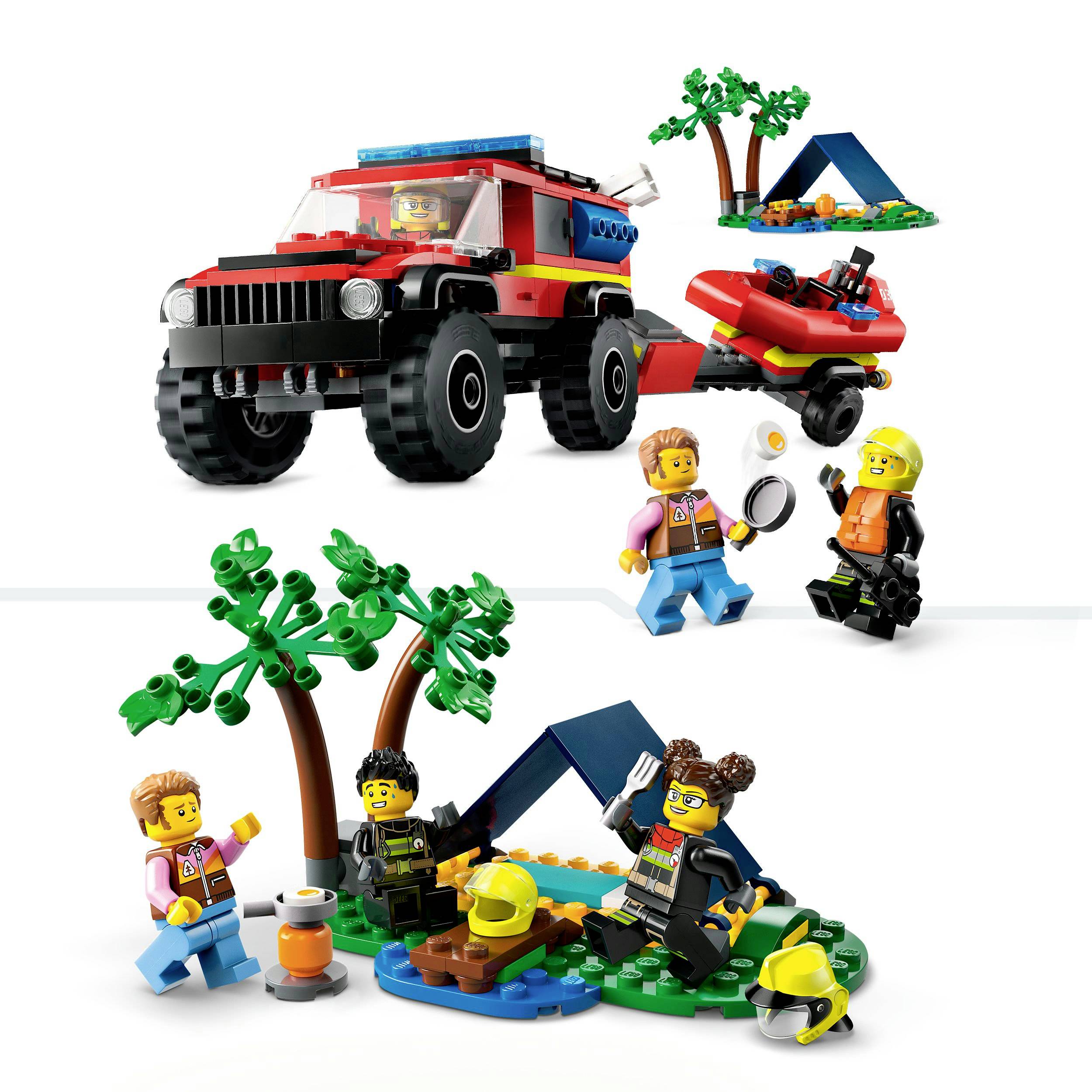 60412 LEGO® CITY Feuerwehrgeländewagen mit Rettungsboot