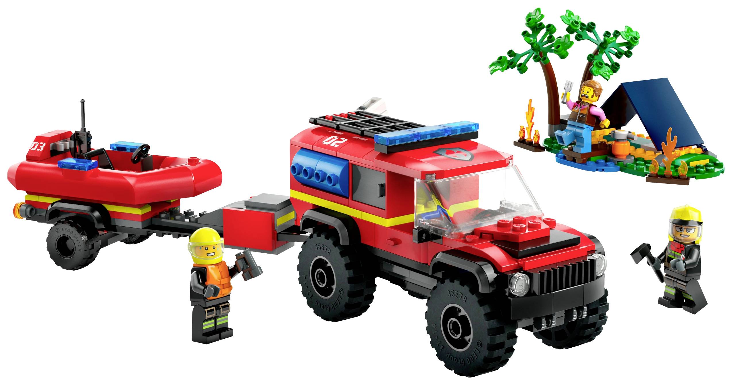 60412 LEGO® CITY Feuerwehrgeländewagen mit Rettungsboot