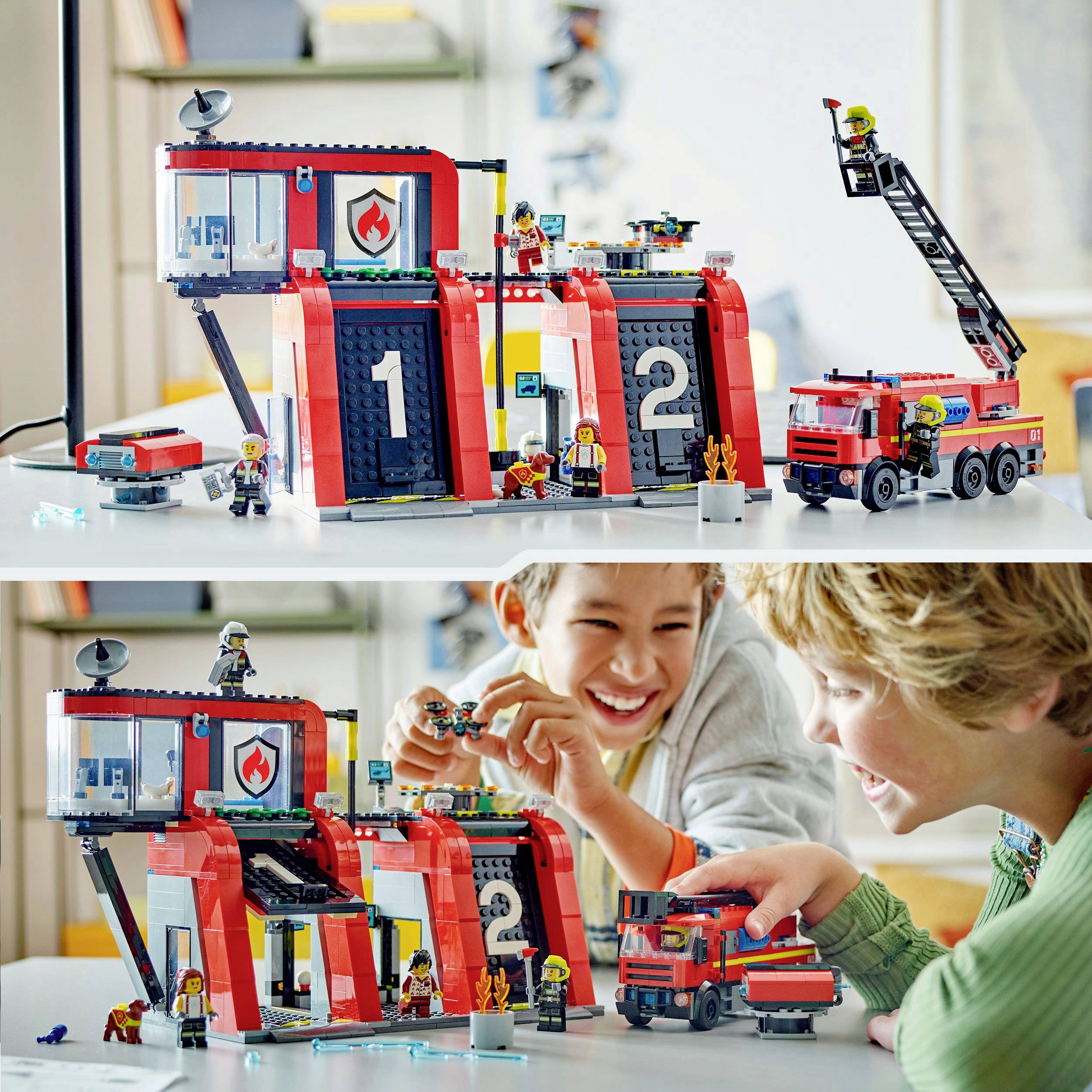 60414 LEGO® CITY Feuerwehrstation mit Drehleiterfahrzeug