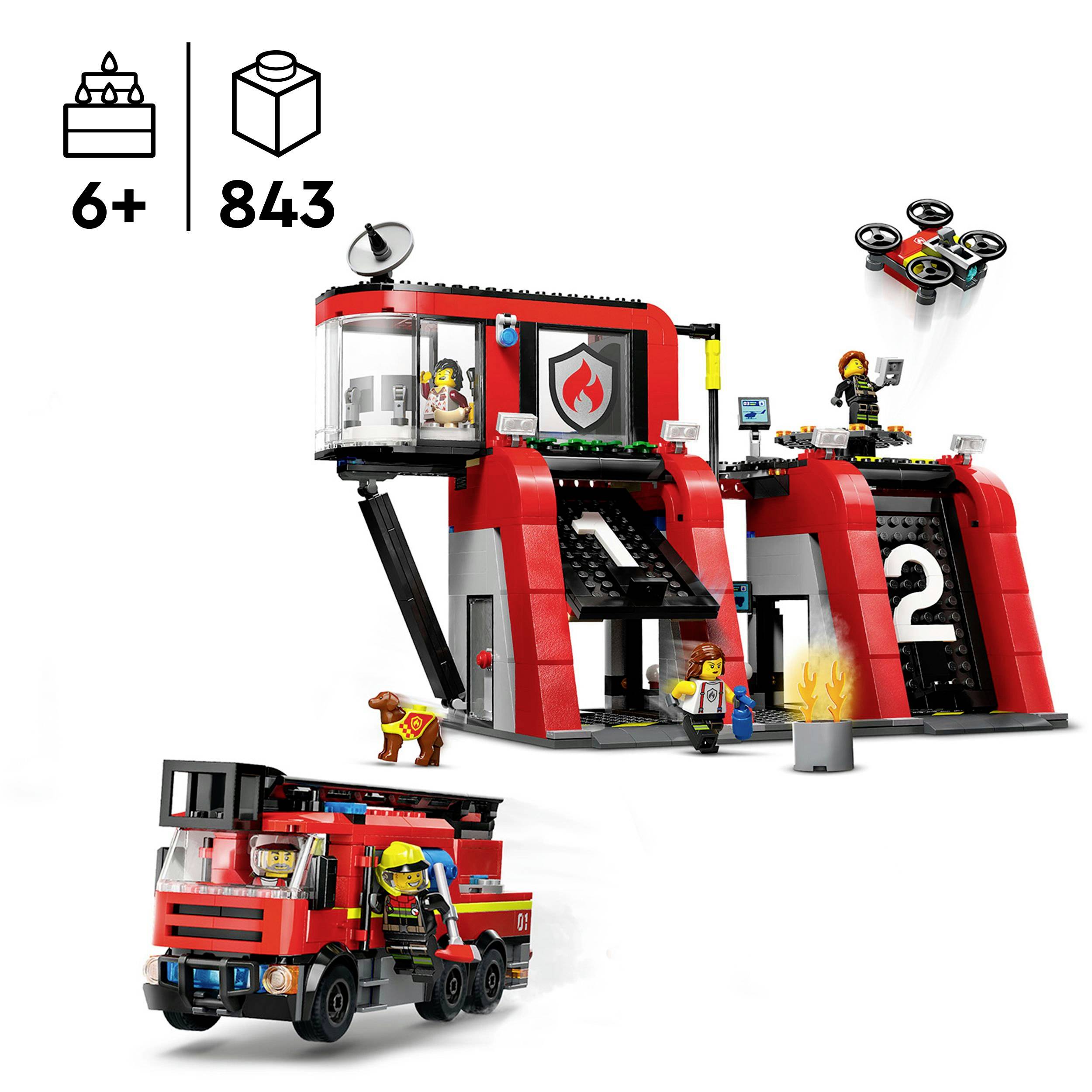 60414 LEGO® CITY Feuerwehrstation mit Drehleiterfahrzeug