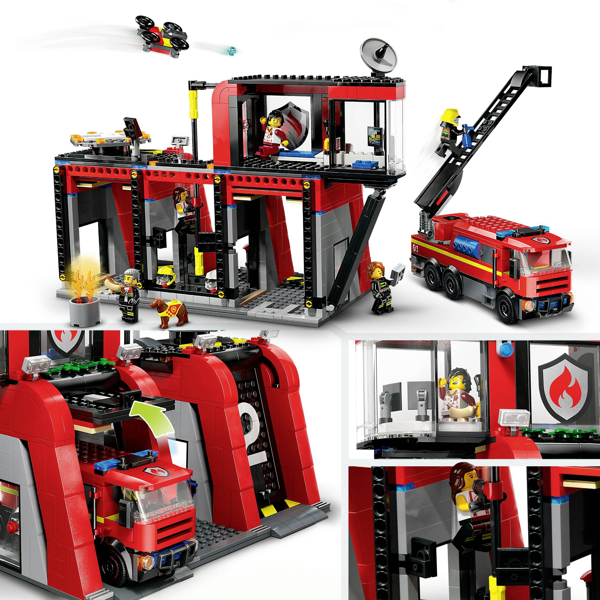 60414 LEGO® CITY Feuerwehrstation mit Drehleiterfahrzeug