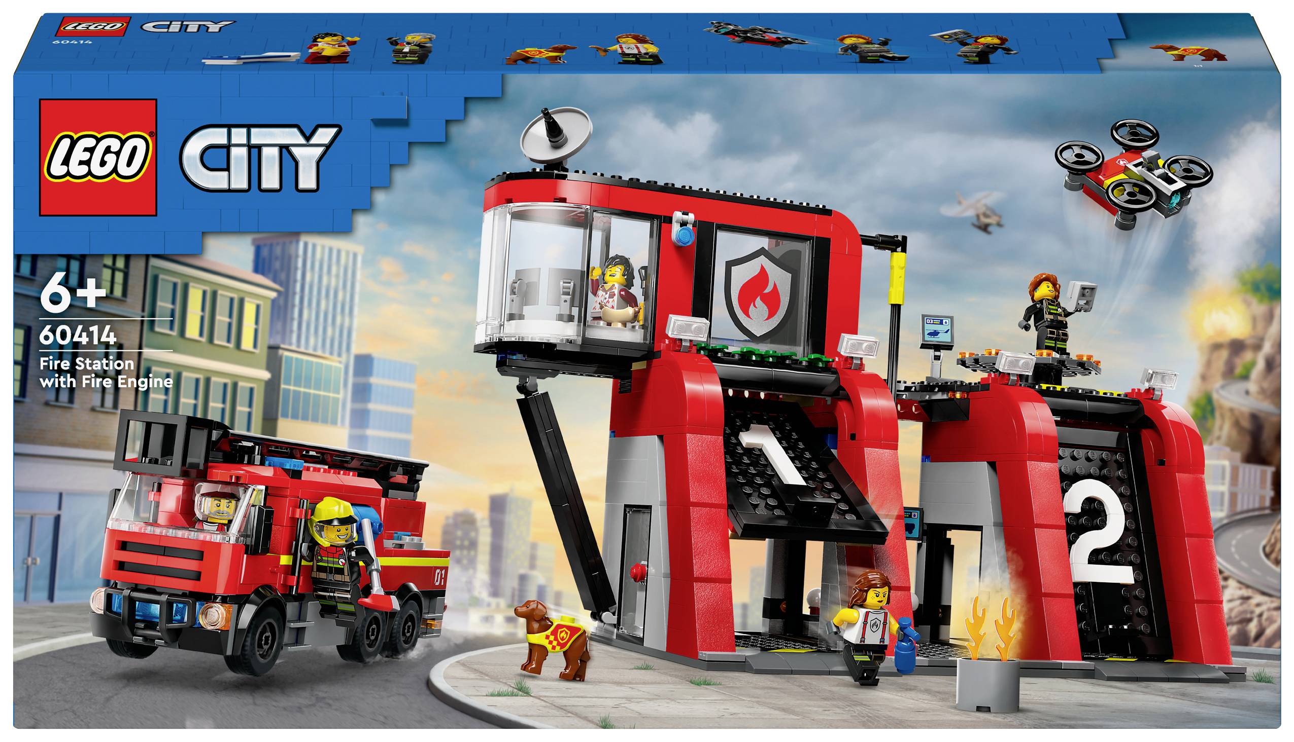 60414 LEGO® CITY Feuerwehrstation mit Drehleiterfahrzeug