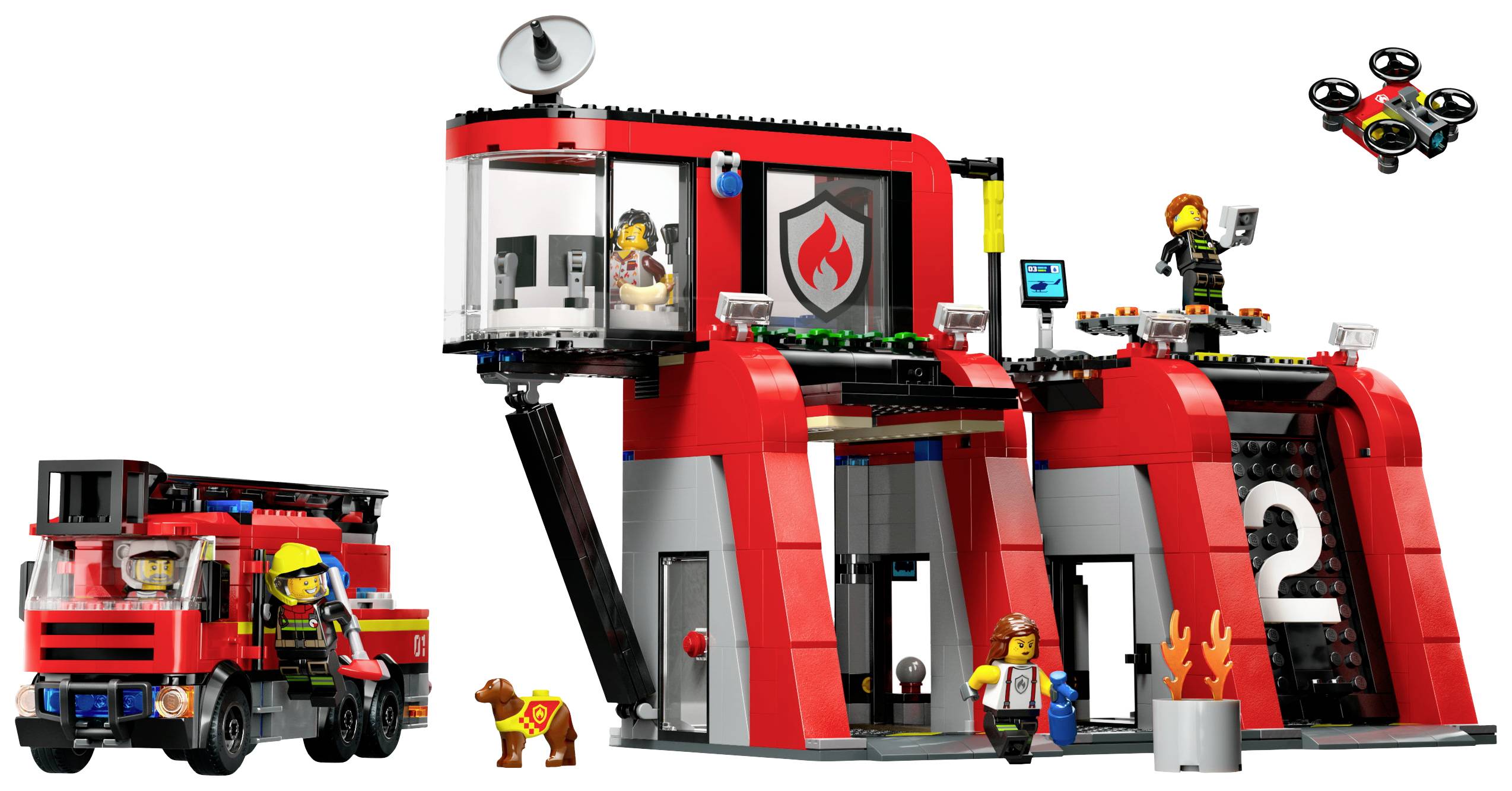 60414 LEGO® CITY Feuerwehrstation mit Drehleiterfahrzeug