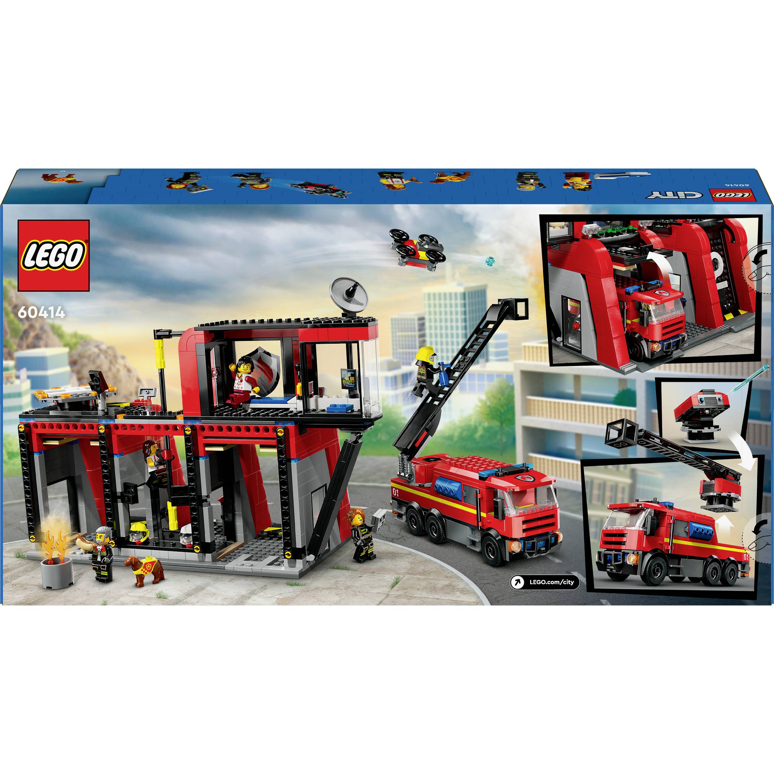 60414 LEGO® CITY Feuerwehrstation mit Drehleiterfahrzeug