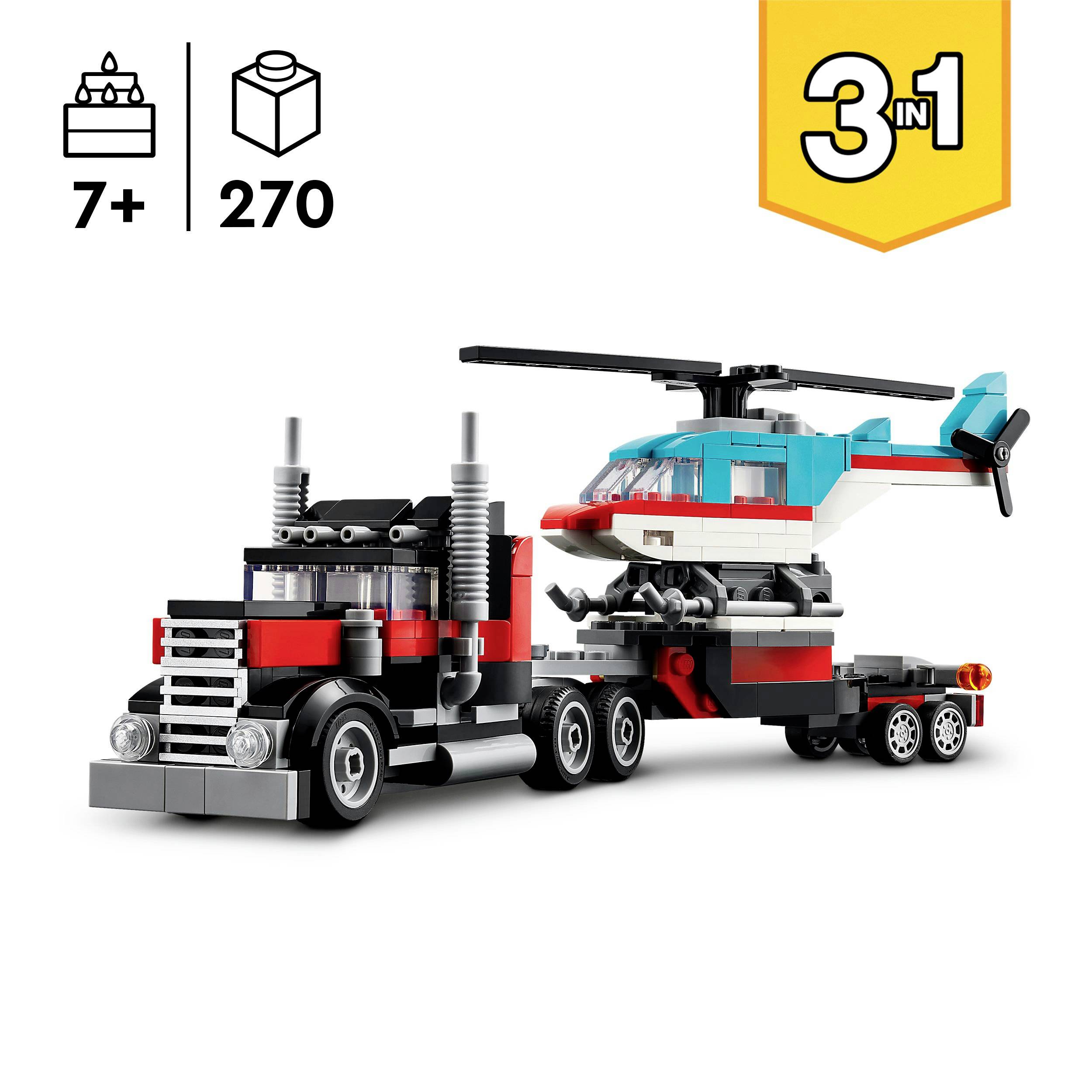 31146 LEGO® CREATOR Tieflader mit Hubschrauber