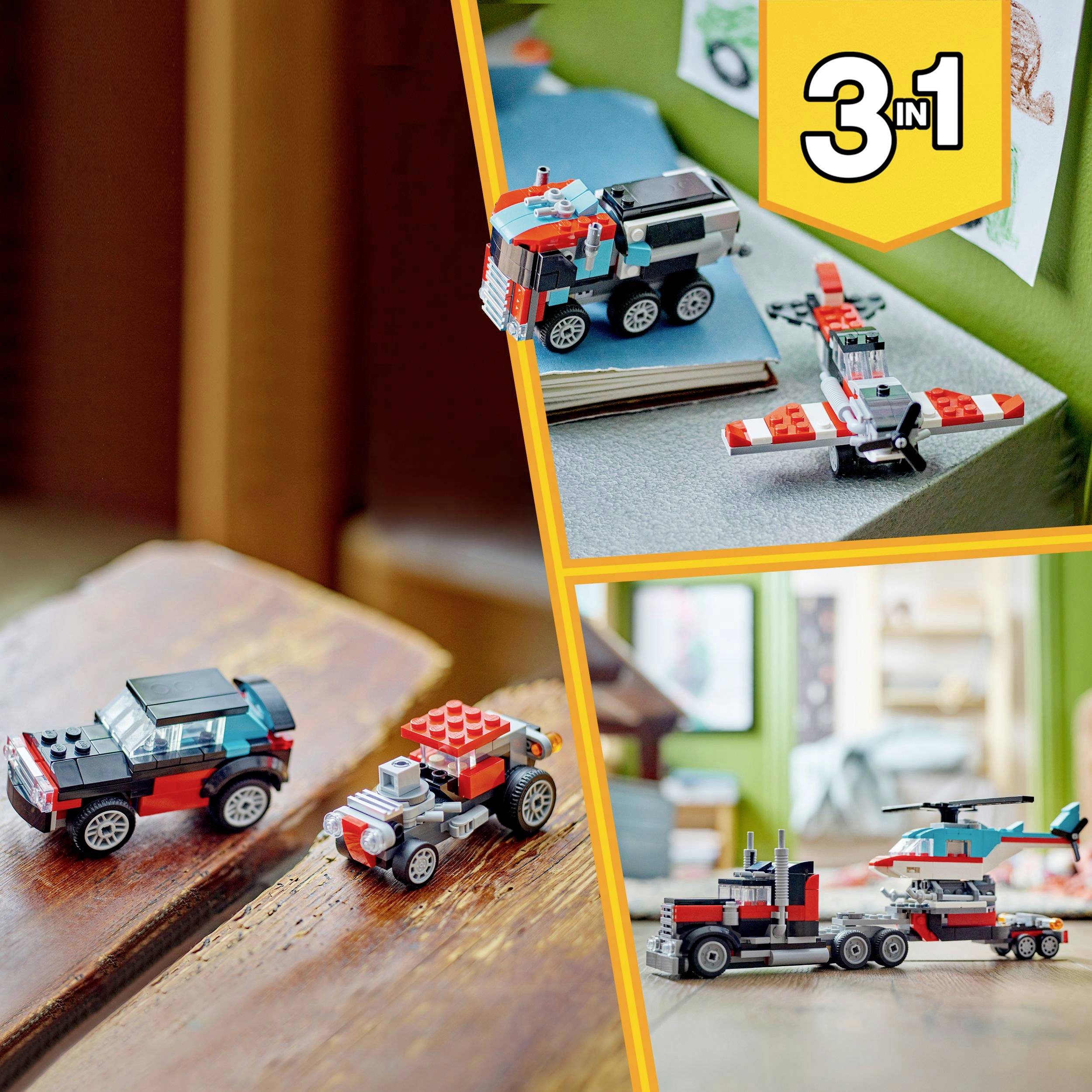 31146 LEGO® CREATOR Tieflader mit Hubschrauber