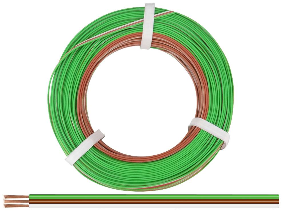 Donau Elektronik 325-485-50 Litze 3 x 0.25mm² Grün, Braun, Weiß 50m