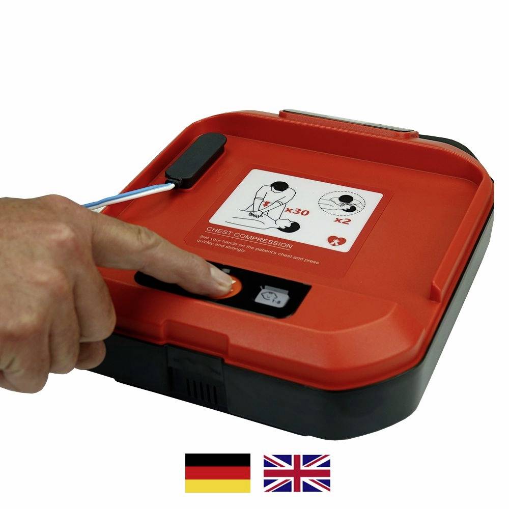 Primedic HeartSave Y DE/EN Defibrillator Manuelle Schockabgabe, Sprachanweisungen: de, en, USB-Anschluss