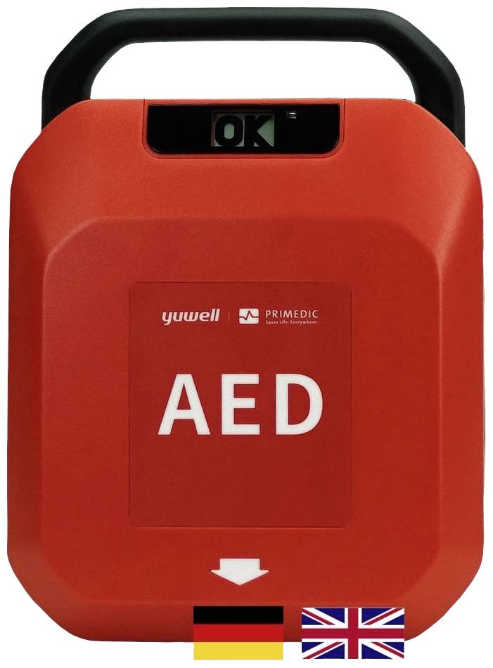 Primedic HeartSave Y DE/EN Defibrillator Manuelle Schockabgabe, Sprachanweisungen: de, en, USB-Anschluss