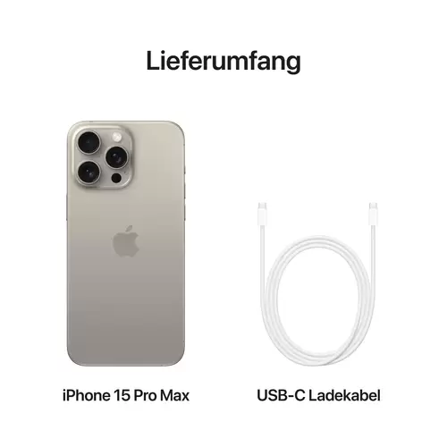 Apple iPhone 15 Pro Max Titan Natur 256GB 17cm (6.7 Zoll) Apple iPhone 15 Pro Max Titan Natur 256GB 17cm (6.7 Zoll)