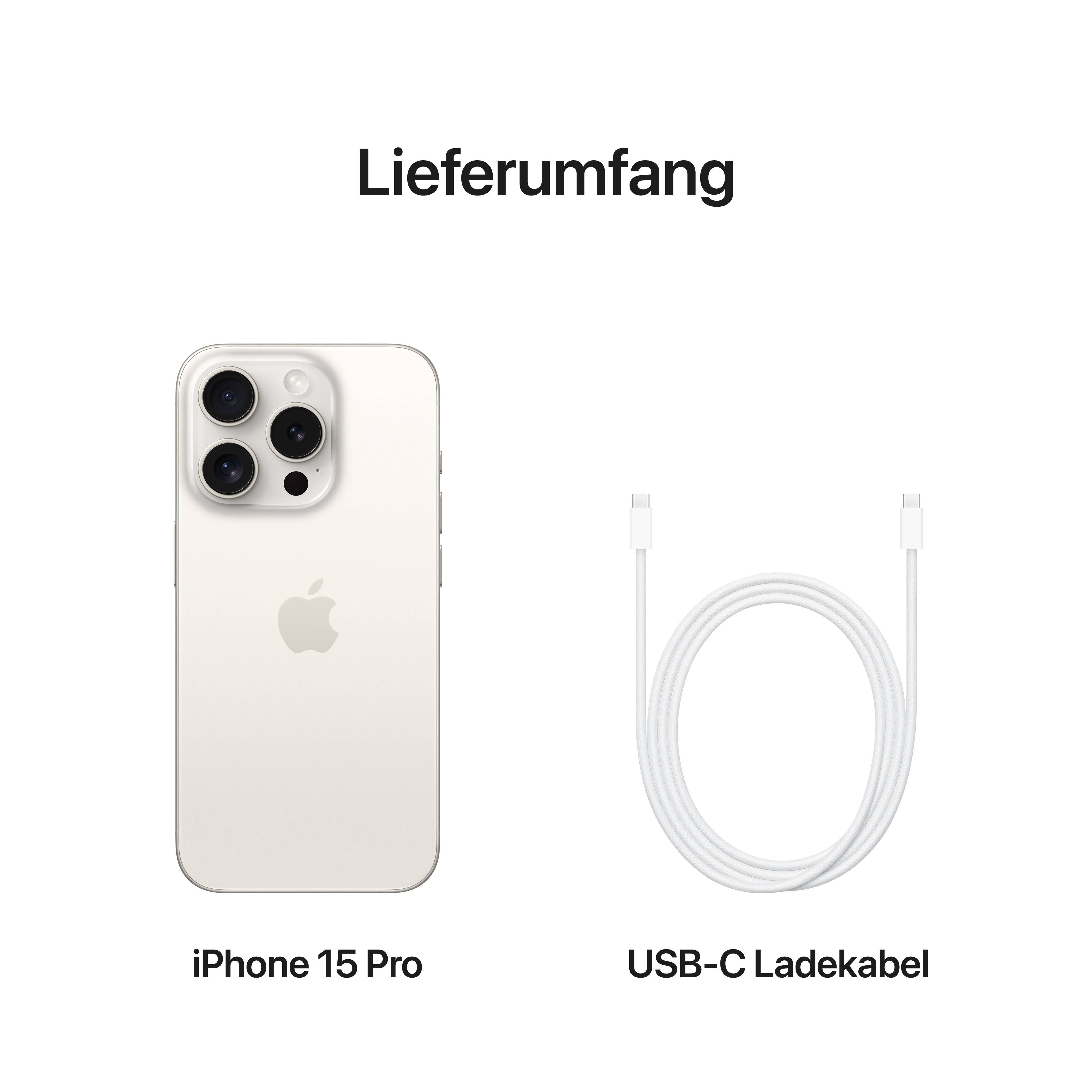Apple iPhone 15 Pro Titan Weiß 1 TB 15.5 cm (6.1 Zoll)