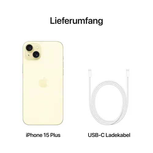 Apple iPhone 15 Plus Gelb 128 GB 17 cm (6.7 Zoll) Apple iPhone 15 Plus Gelb 128 GB 17 cm (6.7 Zoll)