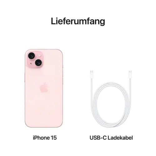 Apple iPhone 15 Pink 256 GB 15.5 cm (6.1 Zoll) Apple iPhone 15 Pink 256 GB 15.5 cm (6.1 Zoll)