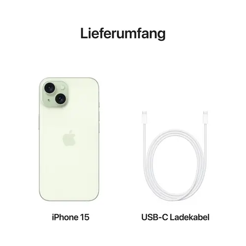 Apple iPhone 15 Grün 512 GB 15.5 cm (6.1 Zoll) Apple iPhone 15 Grün 512 GB 15.5 cm (6.1 Zoll)