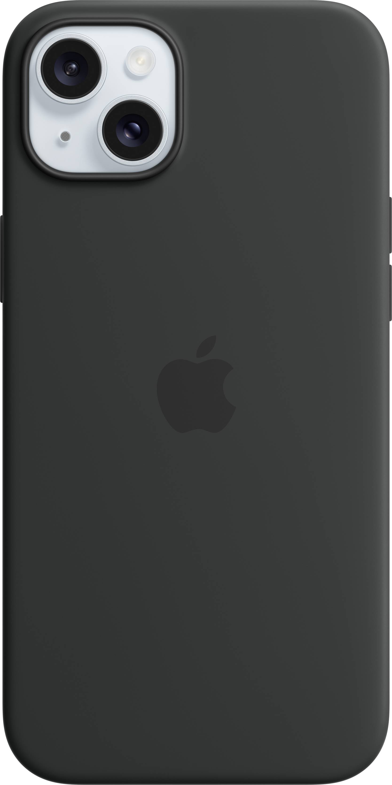 Apple Silicon Case MagSafe Backcover Apple iPhone 15 Plus Schwarz Induktives Laden, Stoßfest MT103ZM/A