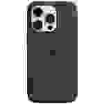 Apple Silicon Case MagSafe Coque arrière Apple iPhone 15 Pro noir chargement par induction, résistant aux chocs