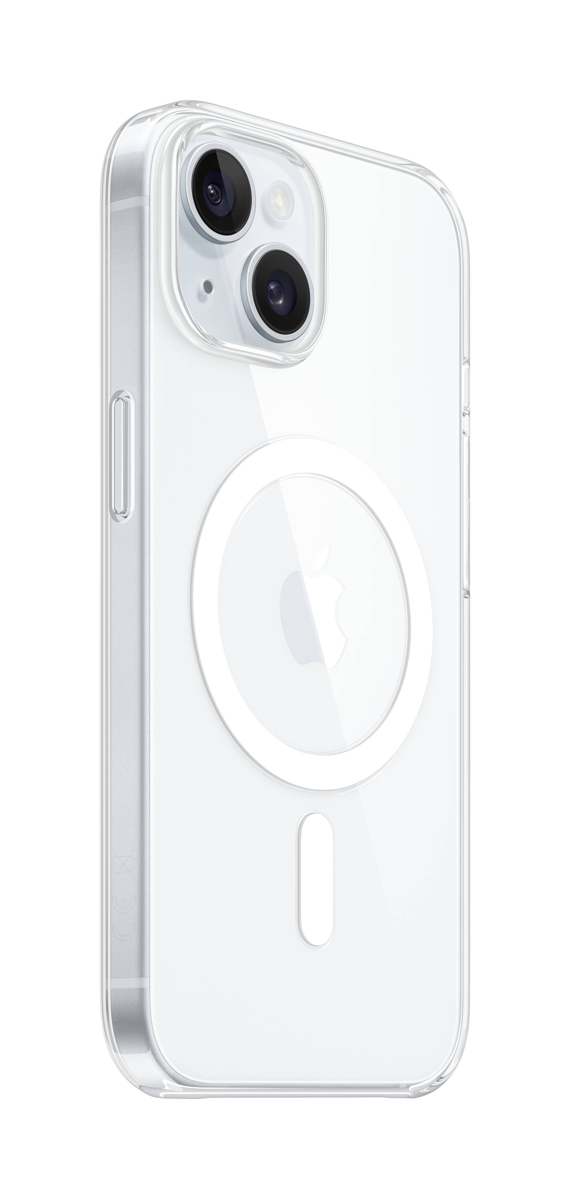 Apple Clear Case Backcover Apple iPhone 15 Transparent Induktives Laden, Stoßfest