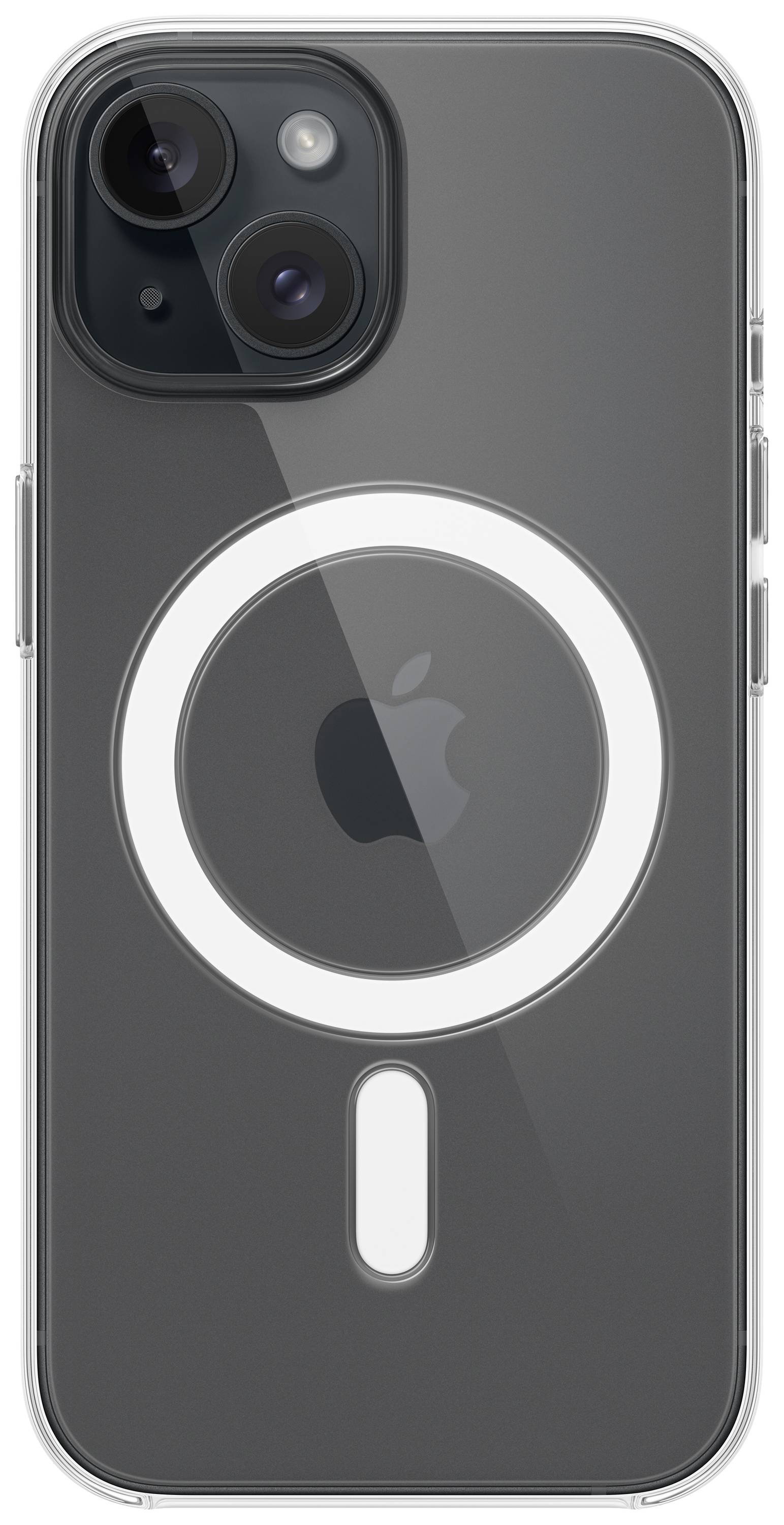 Apple Clear Case Backcover Apple iPhone 15 Transparent Induktives Laden, Stoßfest