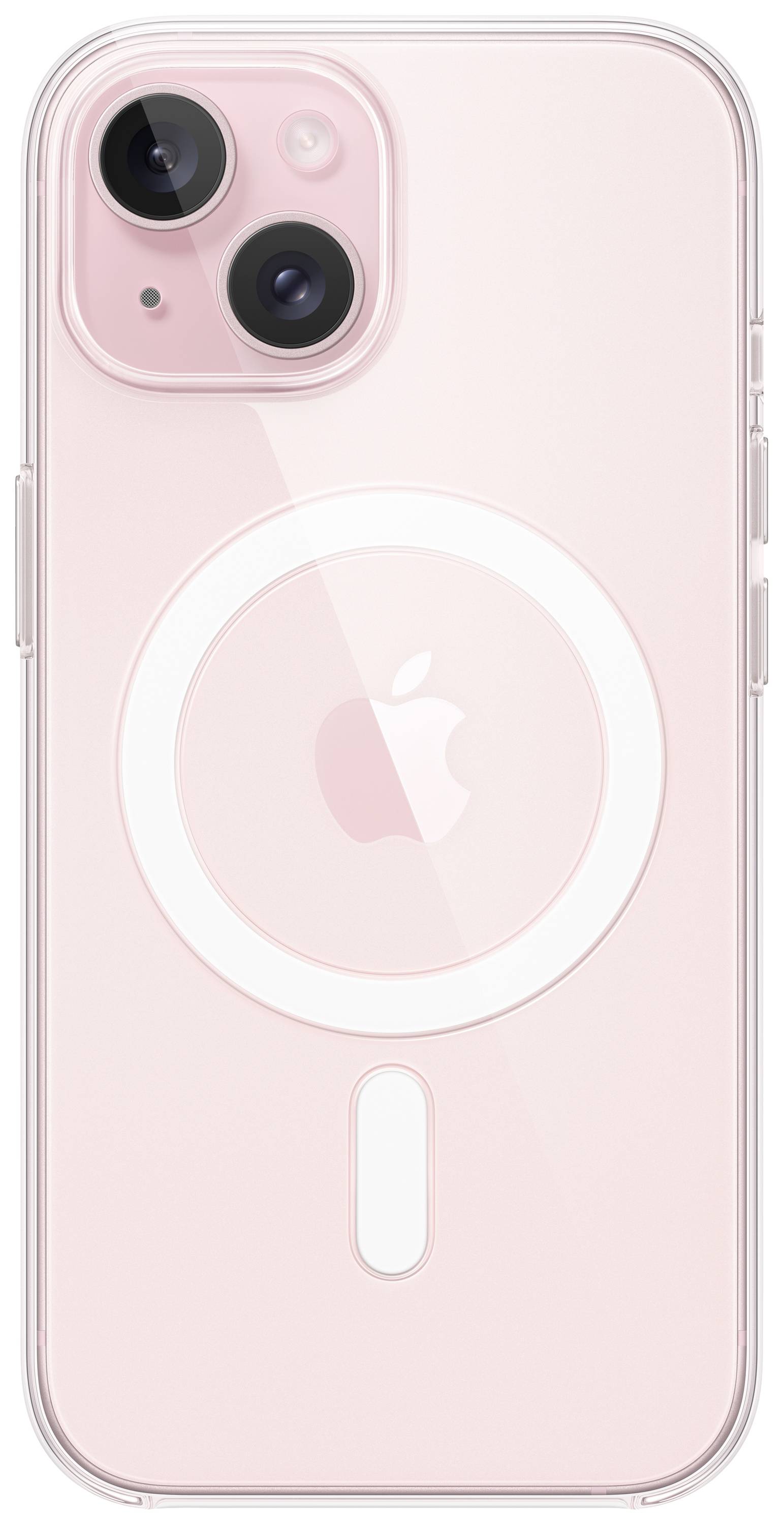Apple Clear Case Backcover Apple iPhone 15 Transparent Induktives Laden, Stoßfest