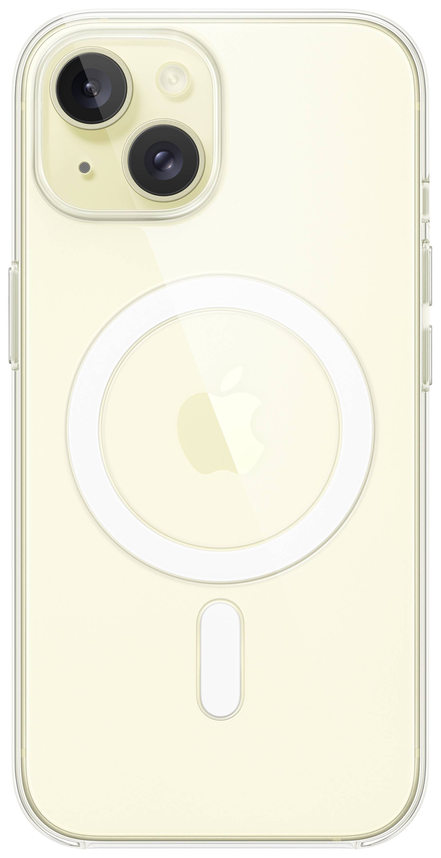 Apple Clear Case Backcover Apple iPhone 15 Transparent Induktives Laden, Stoßfest