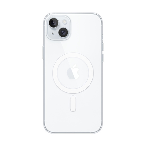 Apple Clear Case Backcover iPhone 15 Plus Transparent Induktives Laden, Stoßfest