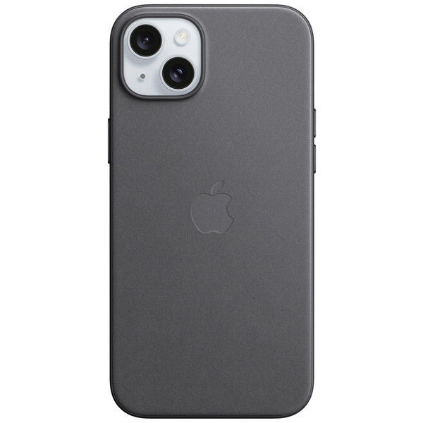 Apple Finewoven Case Backcover iPhone 15 Plus Schwarz Induktives Laden, Stoßfest