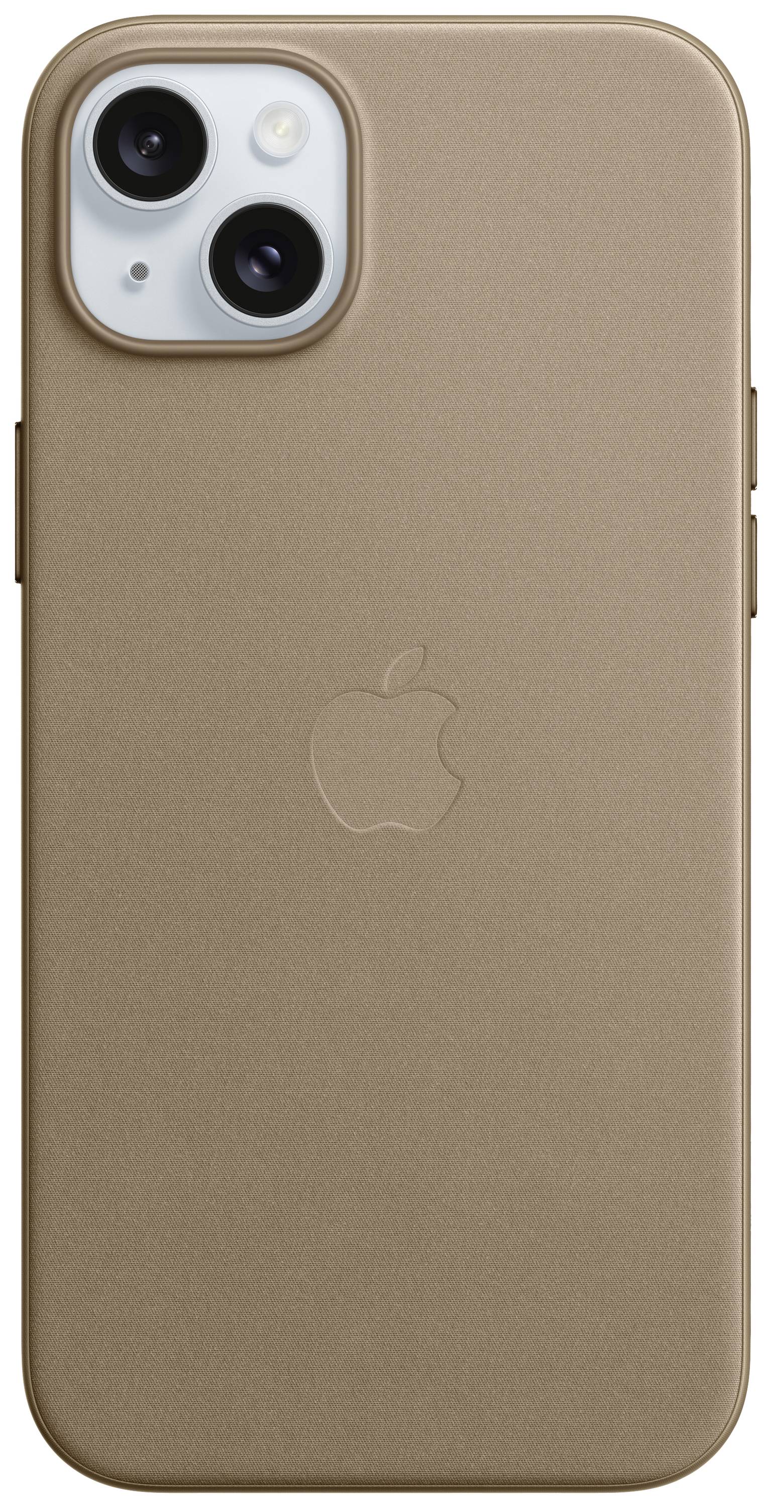 Apple Finewoven Case Backcover Apple iPhone 15 Plus Taupe Induktives Laden, Stoßfest MT473ZM/A