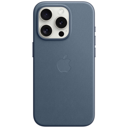 Apple Finewoven Case Backcover iPhone 15 Pro Pazifikblau Induktives Laden, Stoßfest