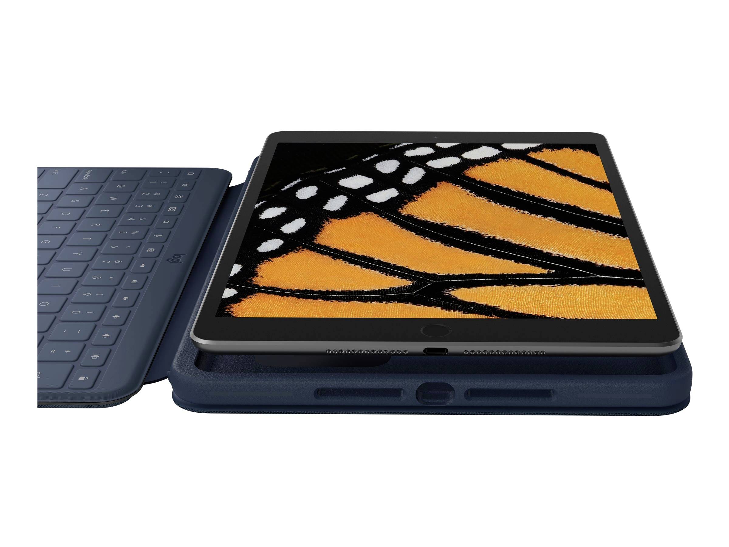 Logitech Rugged Combo 3 Touch Tablet-Tastatur Passend für Marke (Tablet): Apple iPad (7. Generation), iPad (8. Generation), iPad (9. Generation)