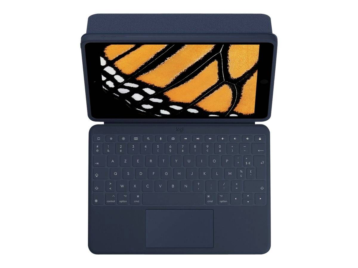 Logitech Rugged Combo 3 Touch Tablet-Tastatur Passend für Marke (Tablet): Apple iPad (7. Generation), iPad (8. Generation), iPad (9. Generation)