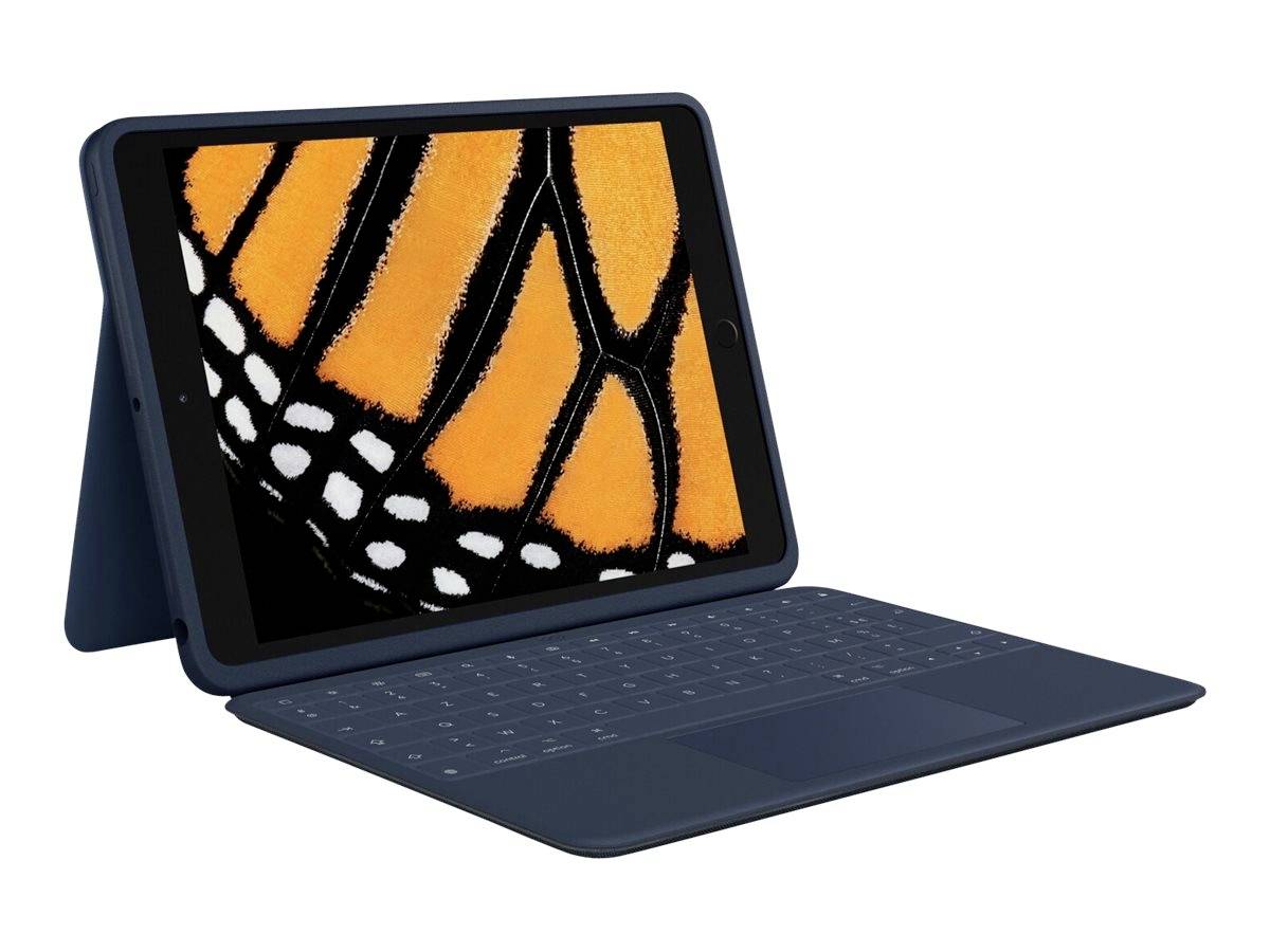 Logitech Rugged Combo 3 Touch Tablet-Tastatur Passend für Marke (Tablet): Apple iPad (7. Generation), iPad (8. Generation), iPad (9. Generation)