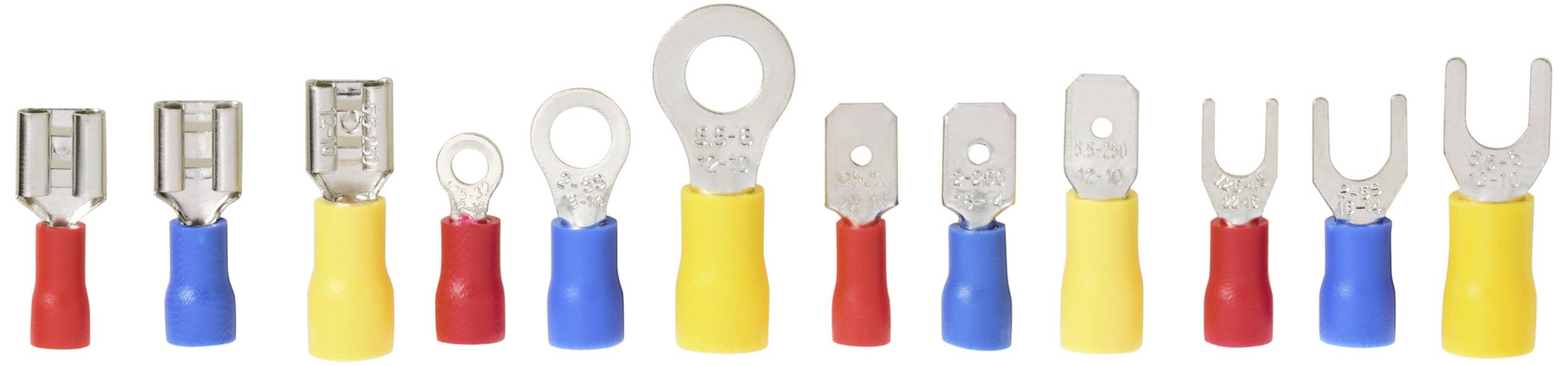TRU COMPONENTS TC-11894508 Quetschverbinder-Sortiment 0.5mm² 6.0mm² Rot, Blue, Gelb 520St.
