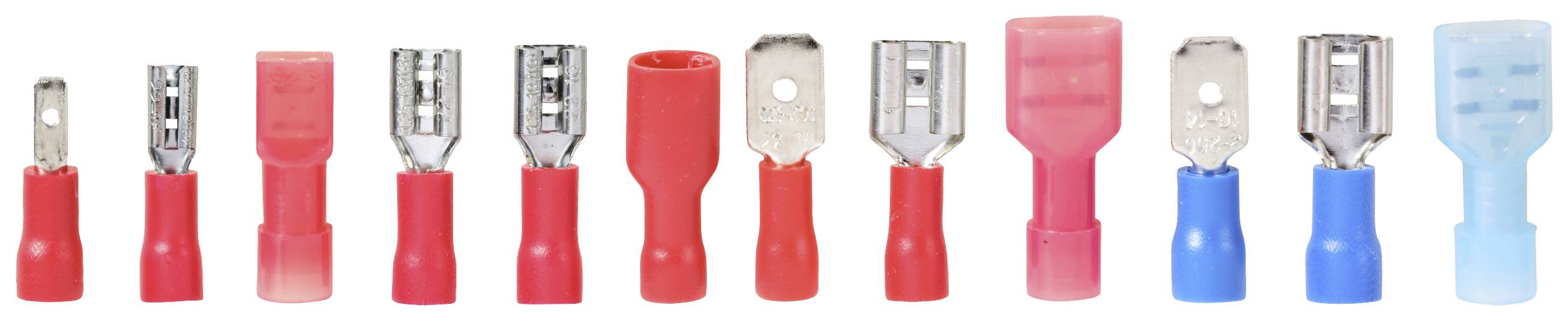 TRU COMPONENTS TC-11894516 Quetschverbinder-Sortiment 0.5mm² 2.5mm² Rot, Blau 575St.