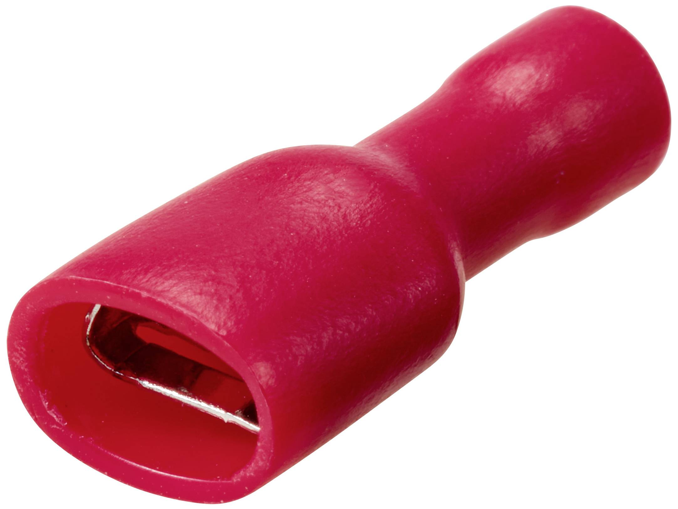 TRU COMPONENTS TC-11894520 Flachsteckhülse Steckbreite: 6.3mm Steckdicke: 0.8mm Vollisoliert Rot 100St.